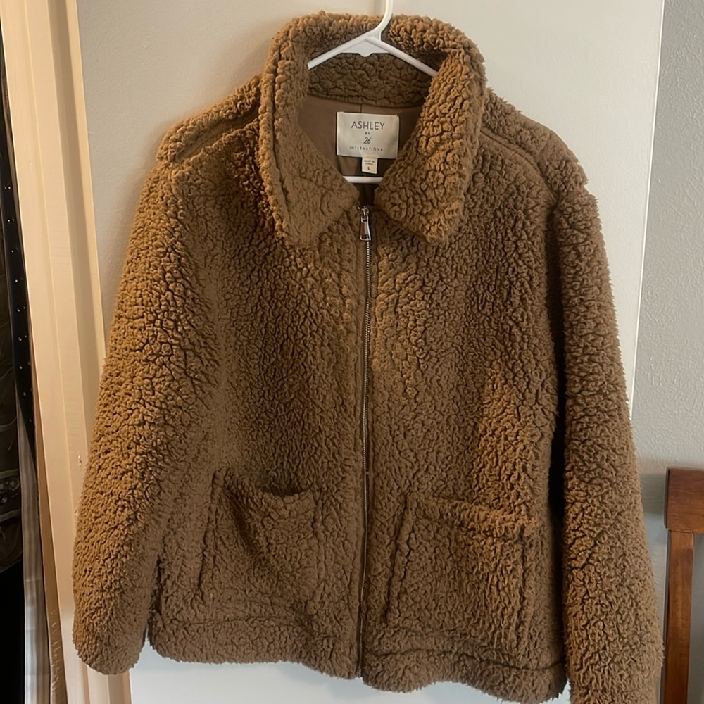 Ashley by 26 International waist length Teddy jacket in size Large